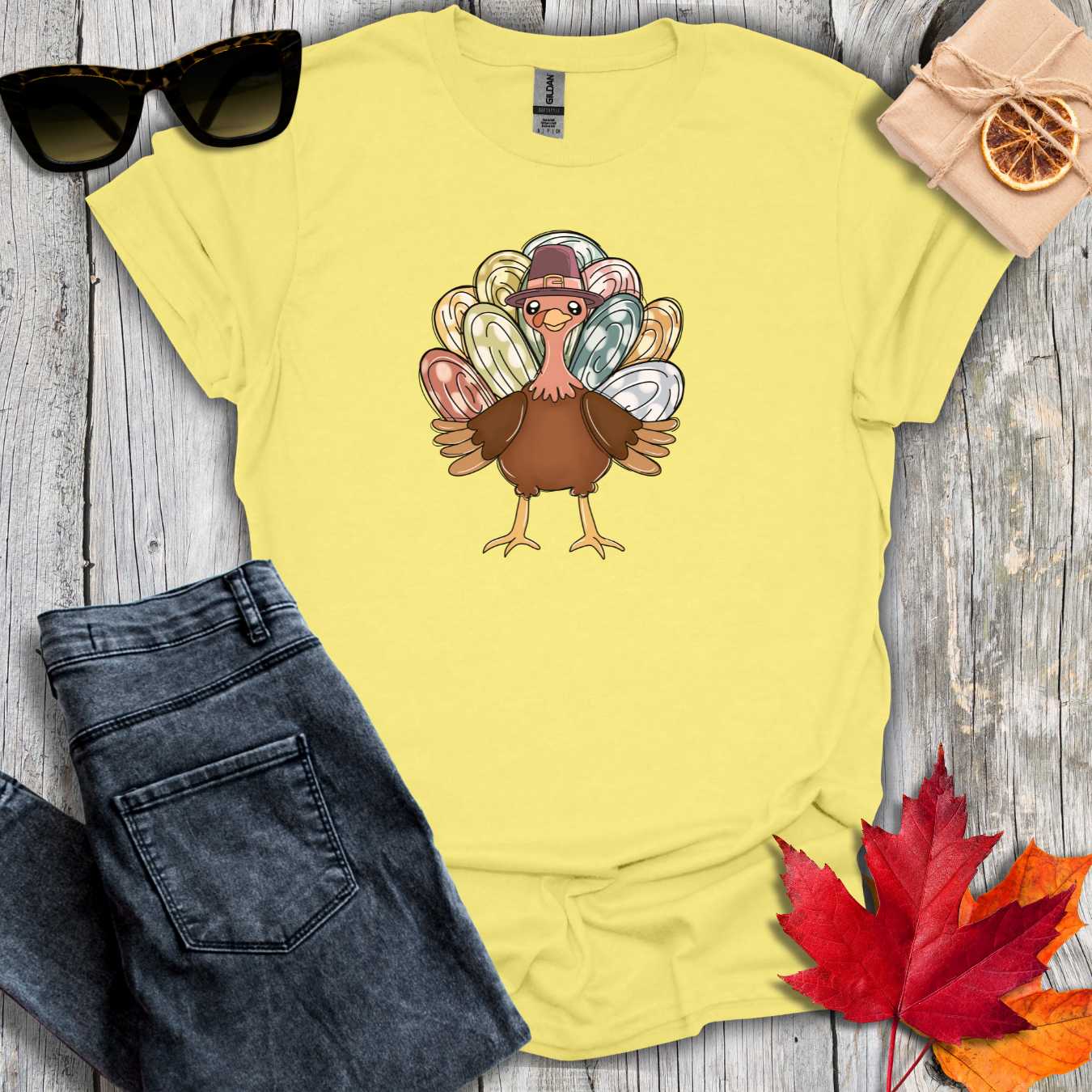 T-Shirt Cornsilk / S Turkey with Pastel Tee