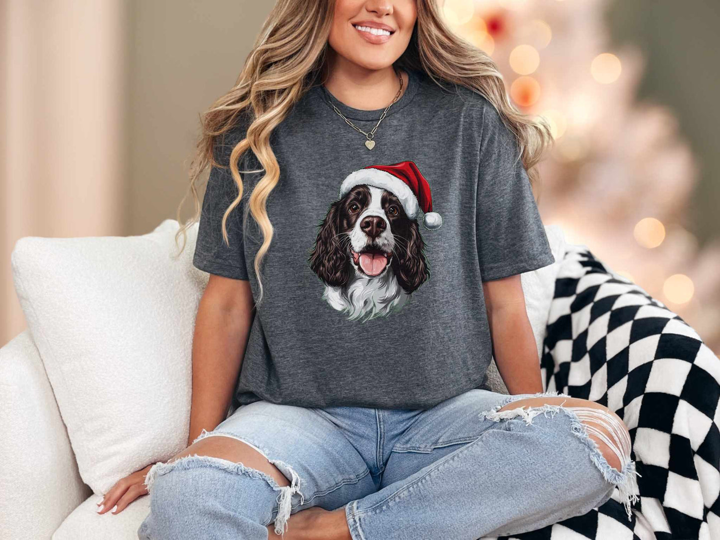 T-Shirt Dark Heather / S Brown Springer Spaniel Tee