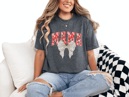 T-Shirt Dark Heather / S Mama Bow Tee