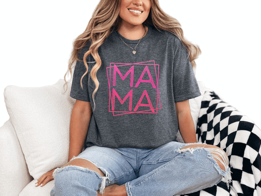 T-Shirt Dark Heather / S Mama Square Tee