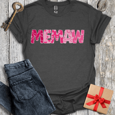 T-Shirt Dark Heather / S Memaw Hearts Tee
