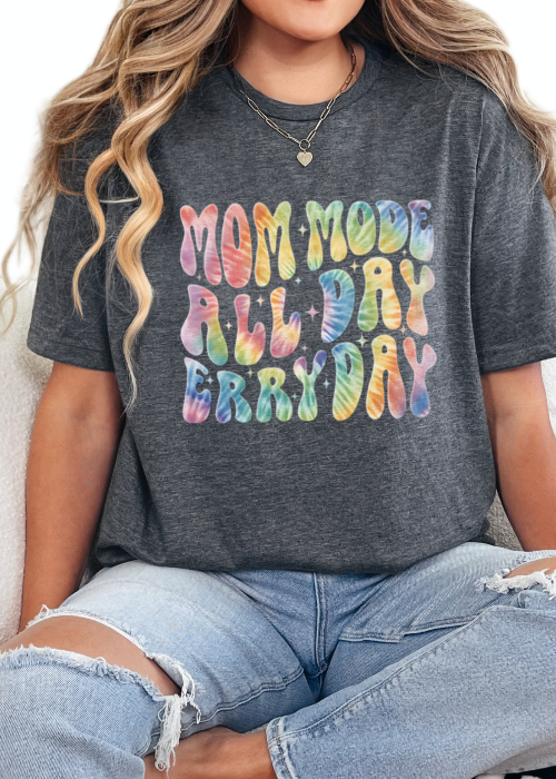 T-Shirt Dark Heather / S Mom Mode Tee