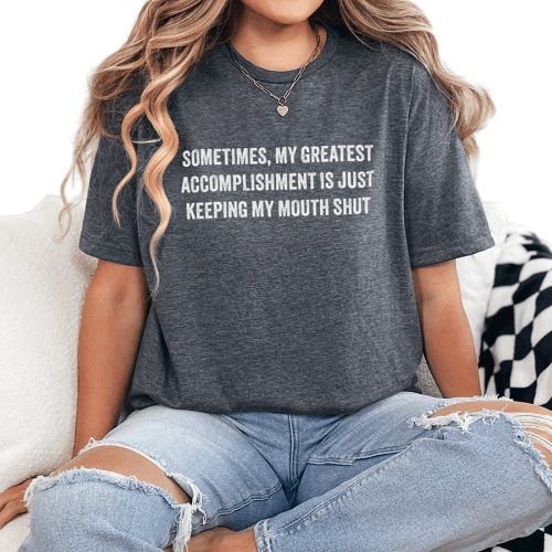 T-Shirt Dark Heather / S Mouth Shut Tee