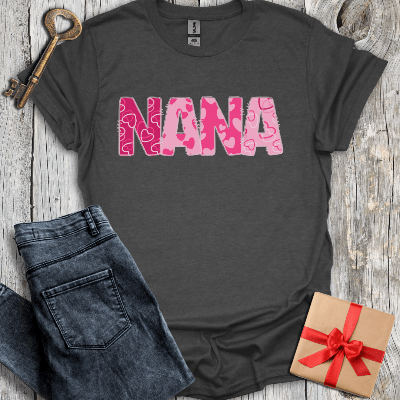 T-Shirt Dark Heather / S Nana Hearts Tee