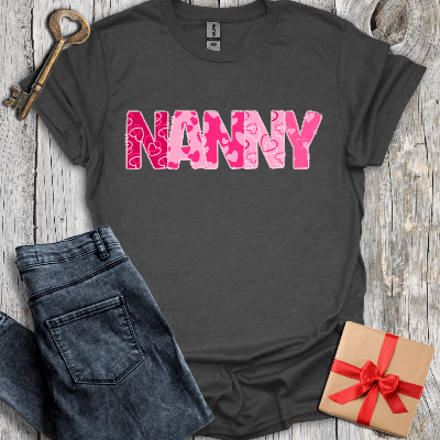 T-Shirt Dark Heather / S Nanny Hearts Tee