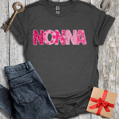 T-Shirt Dark Heather / S Nonna Hearts Tee
