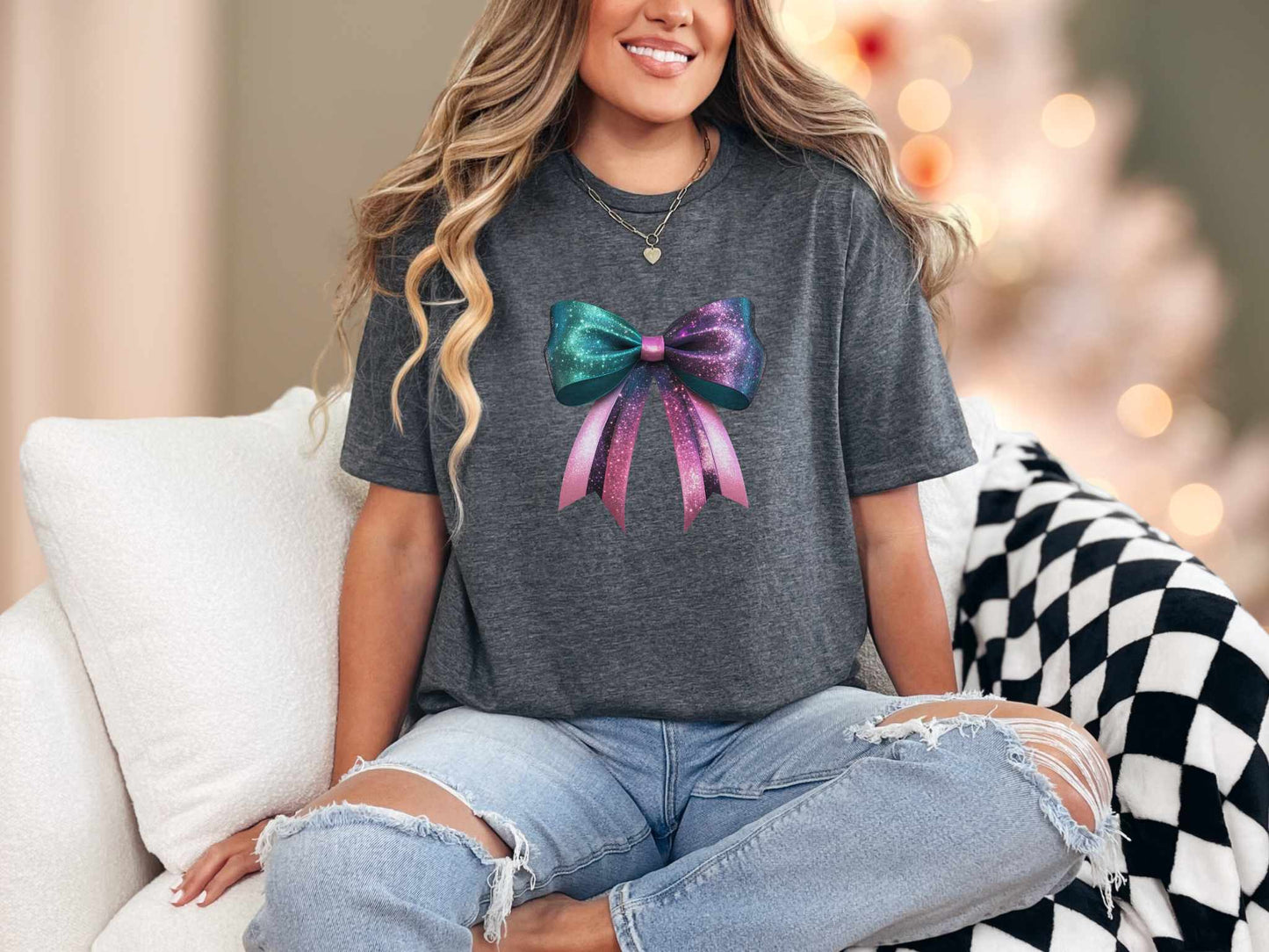 T-Shirt Dark Heather / S Shimmer BowTee