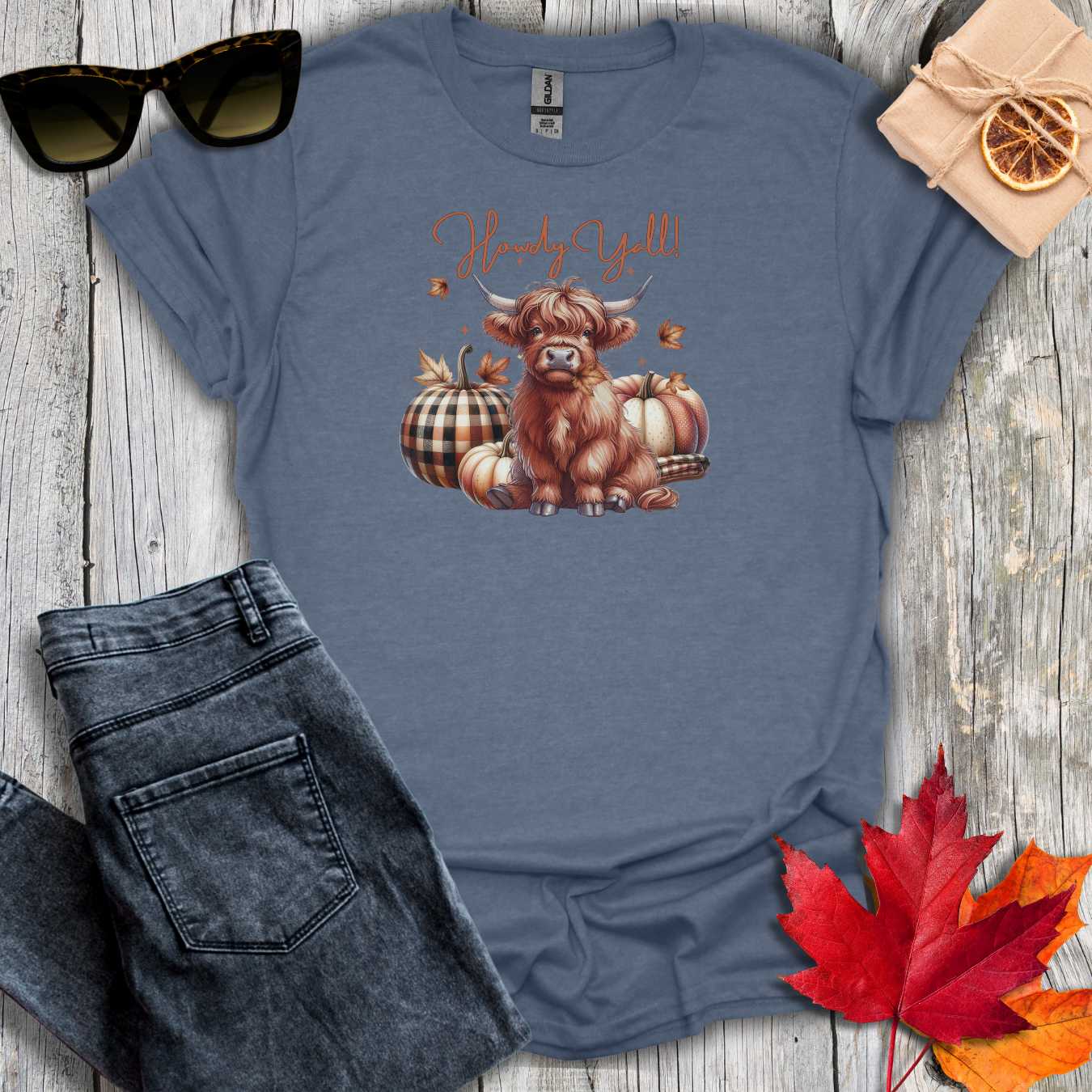 T-Shirt Heather Indigo / S Howdy Yall Tee