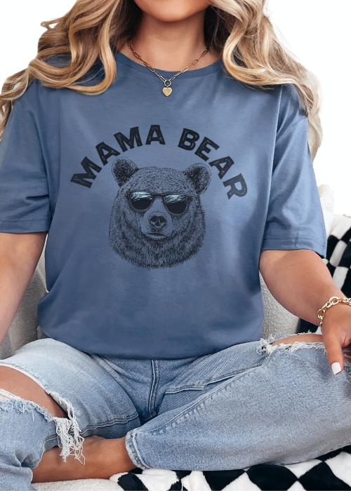 T-Shirt Heather Indigo / S Mama Bear Tee