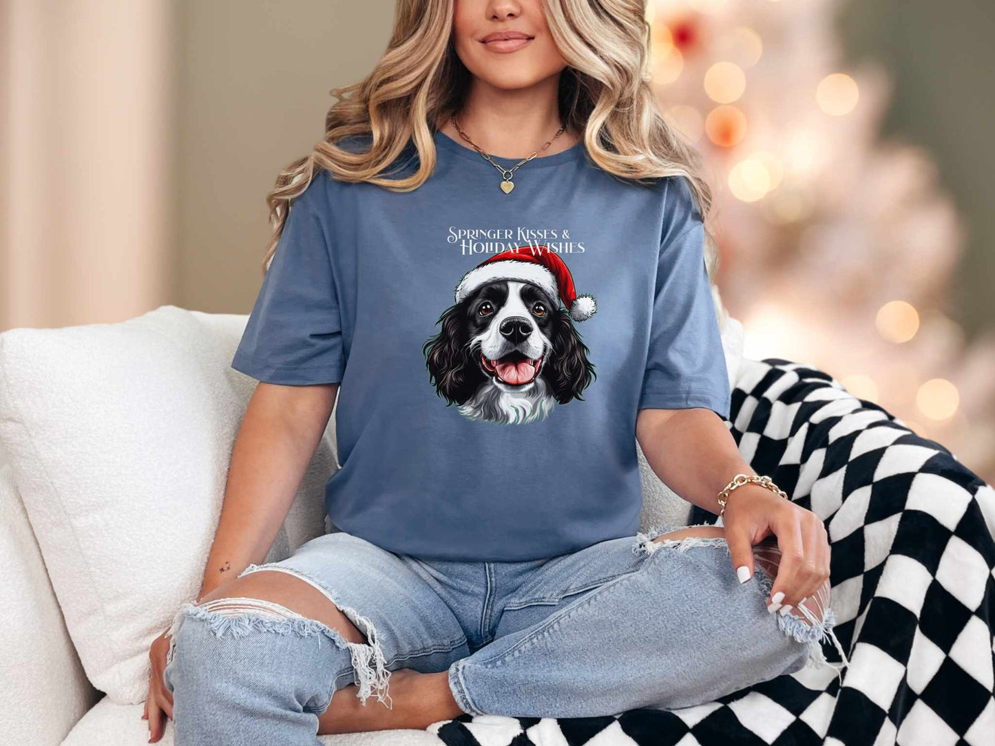 T-Shirt Heather Indigo / S Springer(Black) Kisses Tee
