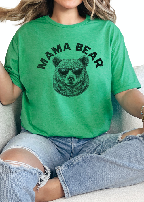 T-Shirt Heather Irish Green / S Mama Bear Tee