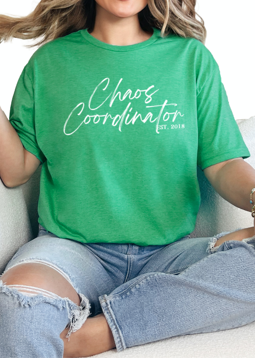 T-Shirt Heather Irish Green / S Personalized Chaos Coordinator Tee