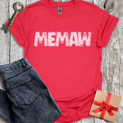 T-Shirt Heather Red / S Memaw Watercolor Tee