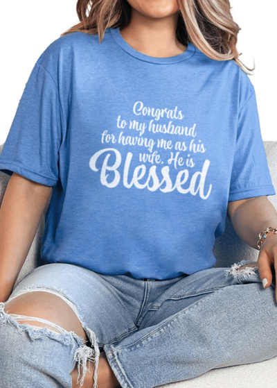 T-Shirt Heather Royal / S Blessed Tee