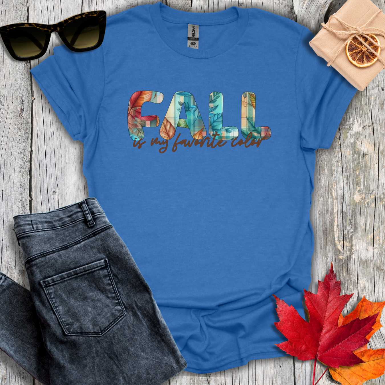 T-Shirt Heather Royal / S Fall is My Favorite Color Tee