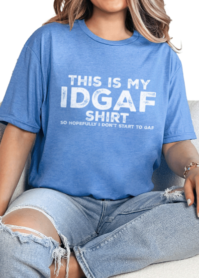 T-Shirt Heather Royal / S IDGAF - 2 Tee