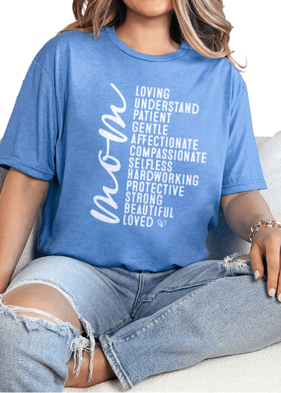 T-Shirt Heather Royal / S Loved Mom Tee