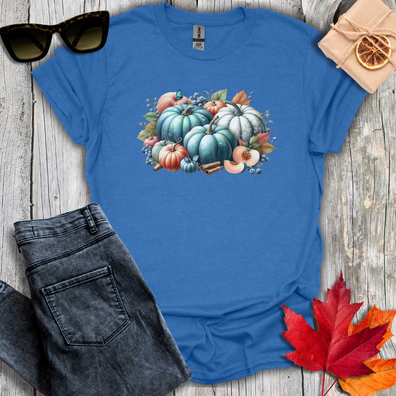 T-Shirt Heather Royal / S Pumpkins and Blueberries Tee