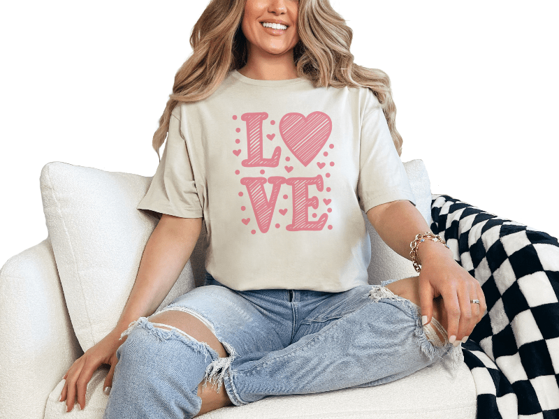 T-Shirt Love In Square Tee