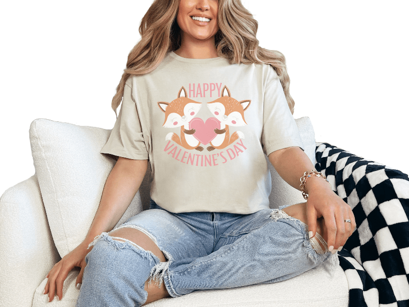 T-Shirt Sand / S Fox Valentine's Tee