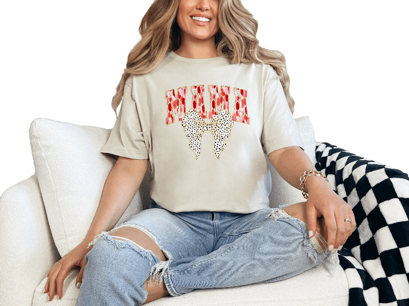 T-Shirt Sand / S Mama Bow Tee