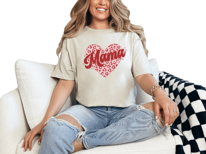 T-Shirt Sand / S Mama Heart Tee