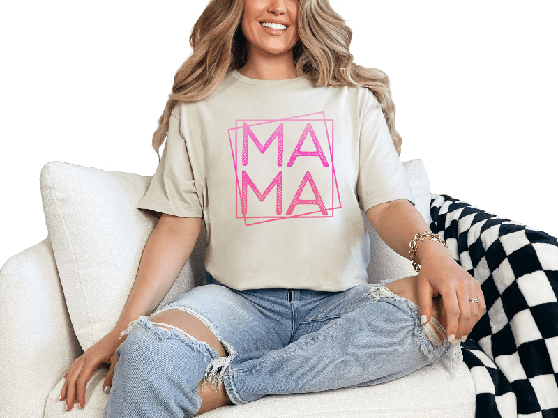 T-Shirt Sand / S Mama Square Tee