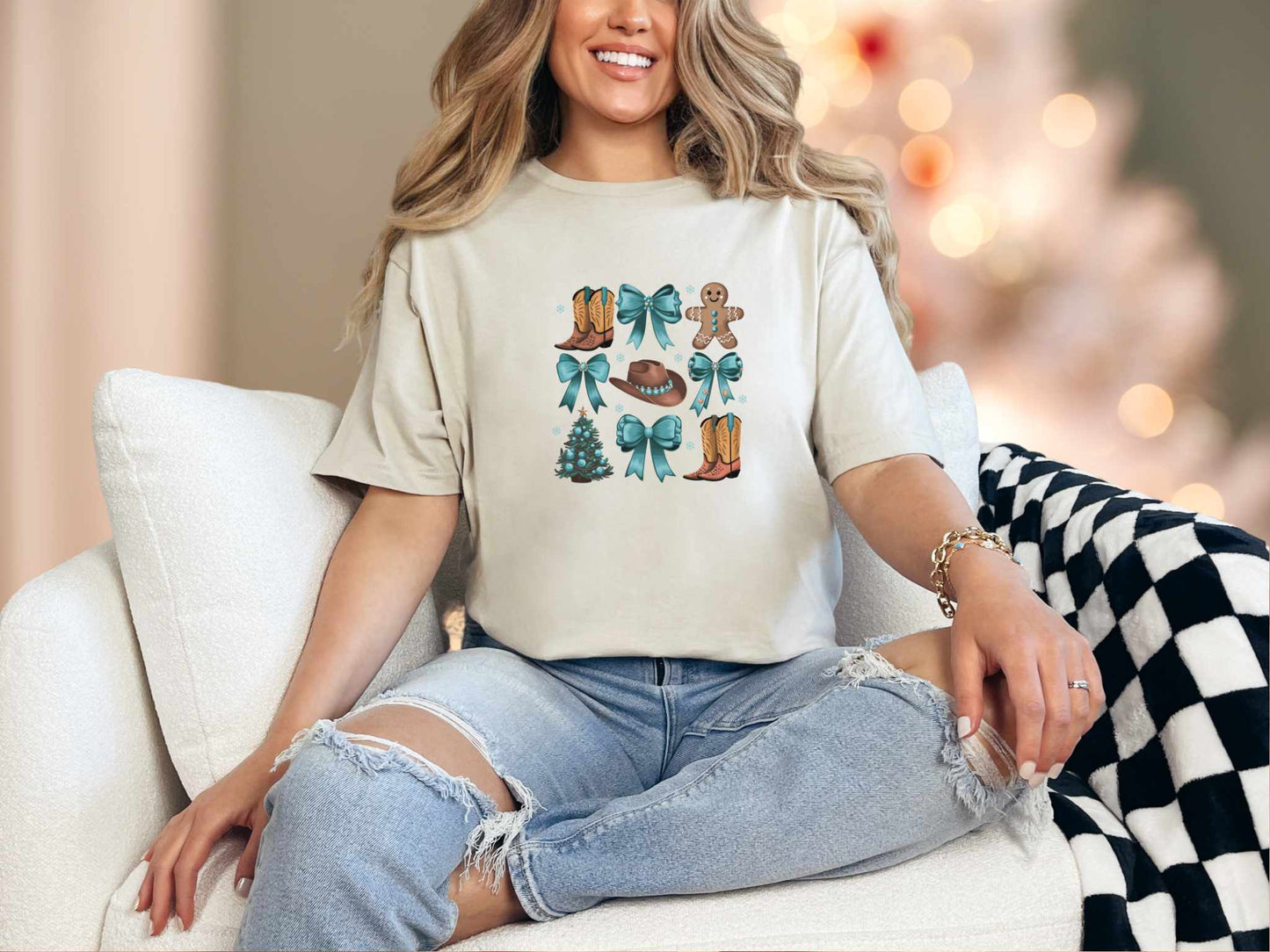 T-Shirt Sand / S Western Pattern Tee