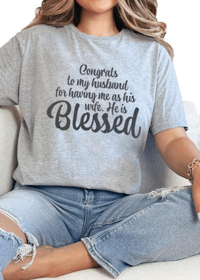 T-Shirt Sport Grey / S Blessed Tee