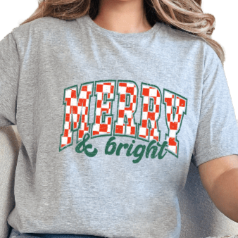 T-Shirt Sport Grey / S Merry & Bright Distressed