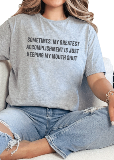 T-Shirt Sport Grey / S Mouth Shut Tee