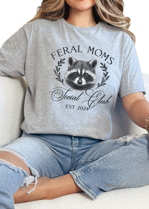 T-Shirt Sport Grey / S Personalized Feral Mom Tee