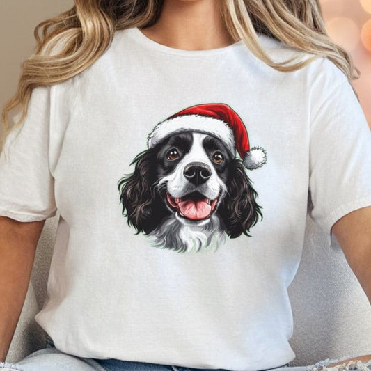 T-Shirt White / S Black and White Springer Spaniel Tee