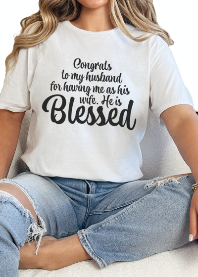 T-Shirt White / S Blessed Tee