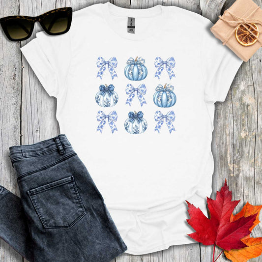 T-Shirt White / S Coquette Pumpkin Pattern Tee