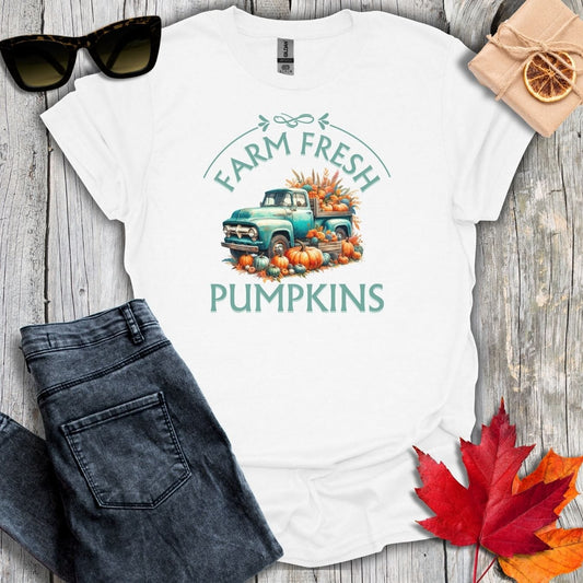 T-Shirt White / S Farm Fresh Pumpkins Tee