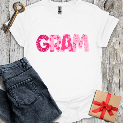 T-Shirt White / S Gram Hearts Tee