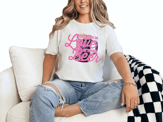 T-Shirt White / S Love at Third with Beer Tee