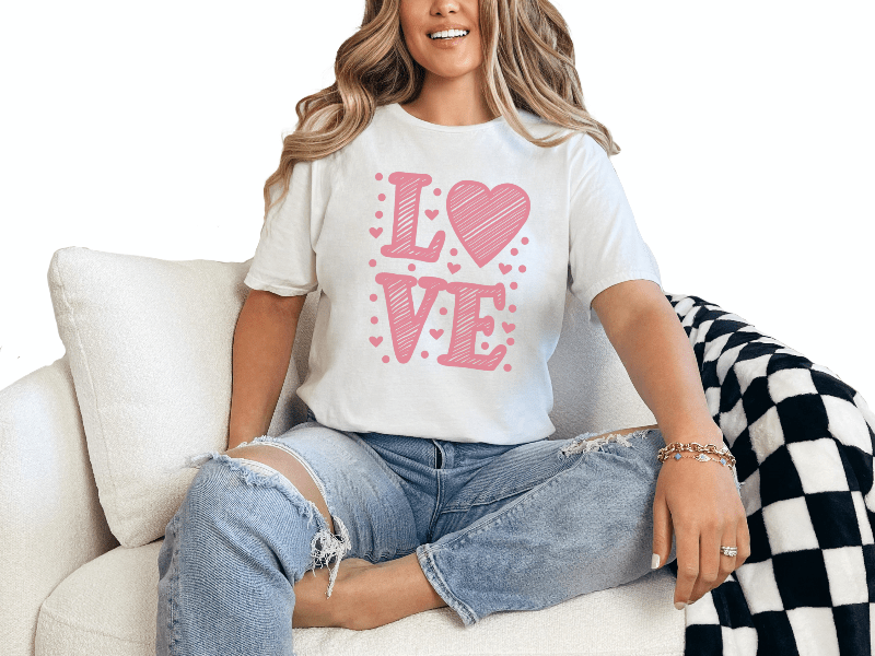 T-Shirt White / S Love In Square Tee