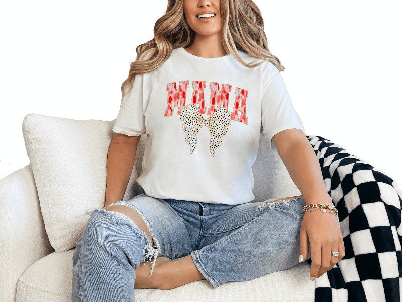 T-Shirt White / S Mama Bow Tee