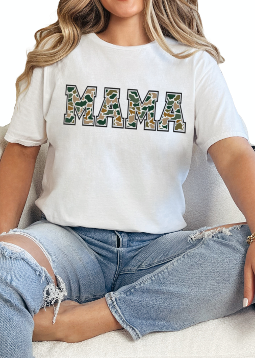 T-Shirt White / S Mama Camo Tee