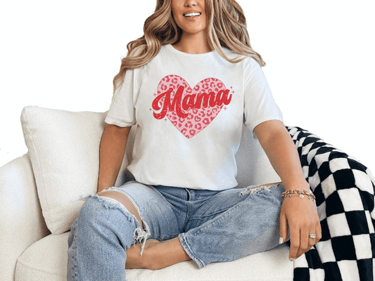 T-Shirt White / S Mama Heart Tee