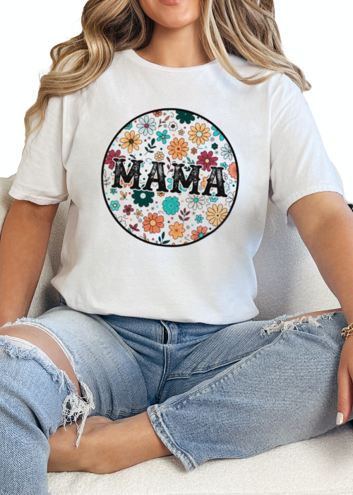 T-Shirt White / S Mama Retro Tee