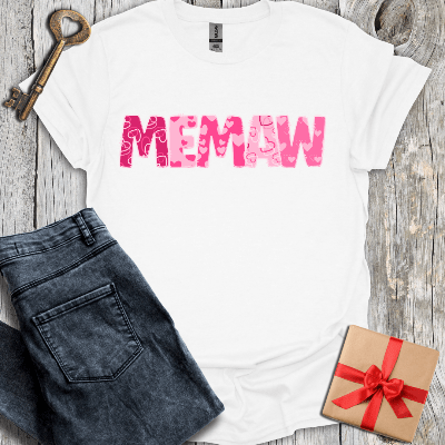 T-Shirt White / S Memaw Hearts Tee