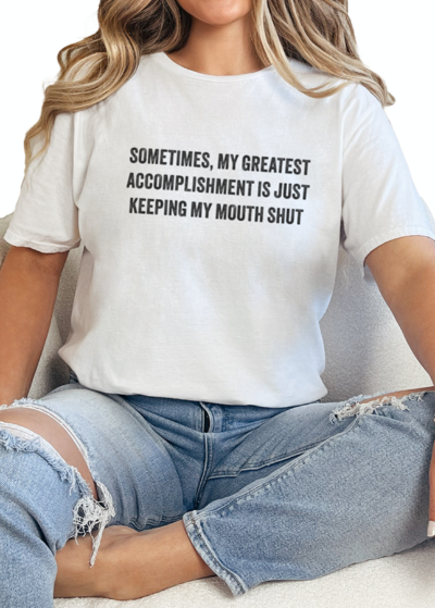 T-Shirt White / S Mouth Shut Tee