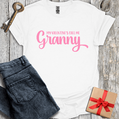 T-Shirt White / S My Valentine's Call Me Granny Tee