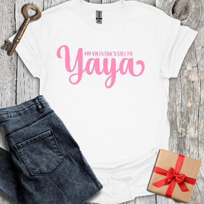 T-Shirt White / S My Valentine's Call Me Yaya Tee