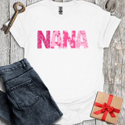 T-Shirt White / S Nana Hearts Tee