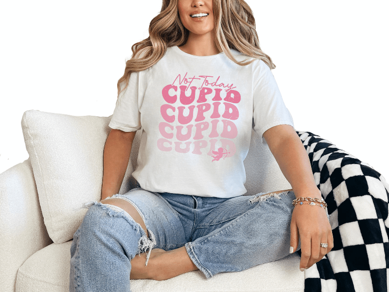 T-Shirt White / S Not Today Cupid Tee