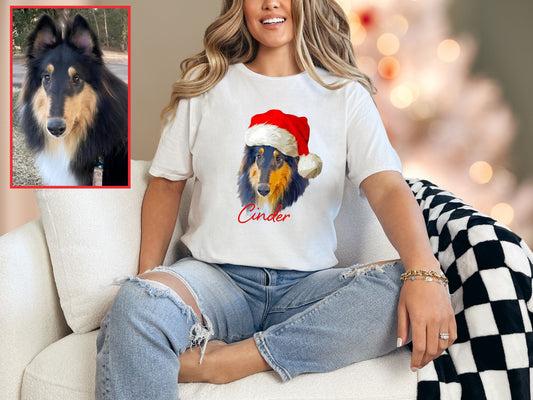 T-Shirt White / S Personalized Christmas Pet Tee